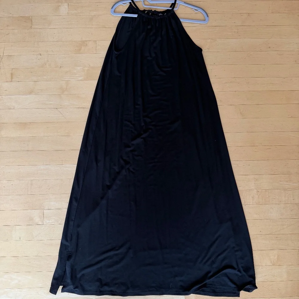 Eileen Fisher Fine Jersey Full Length Jersey Halter Dress ,GL1333 - Picture 3 of 7